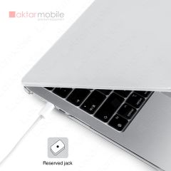 MacBook Air M2 13.6'' 2022 A2681 uyumlu Kılıf Koruyucu Kapak Parlak Şeffaf Tasarım Hava Kanallı