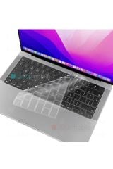MacBook Air M2 13.6'' 2022 A2681 uyumlu Şeffaf Klavye Koruyucu Türkçe Q Silikon Ped Trasparan