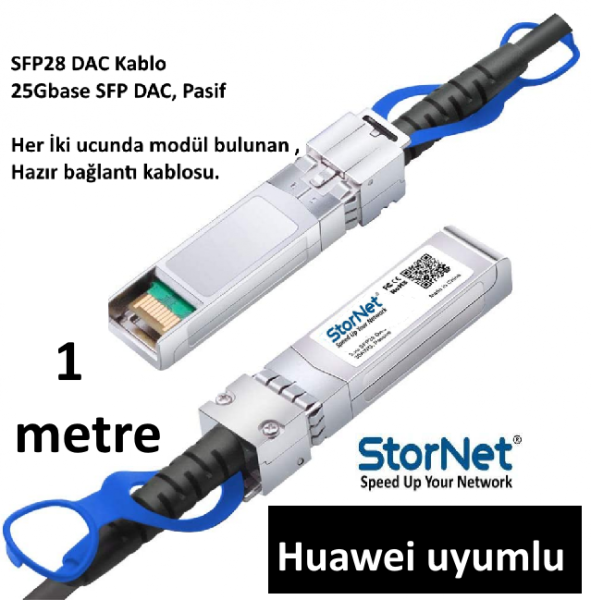 DAC Kablo 25G Huawei Switch için SFP28 - 1 Metre | StorNET