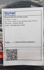 Huawei 25G Switch uyumlu DAC Kablo SFP28 - 3 Metre | StorNET