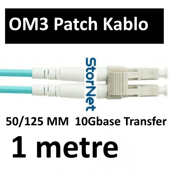OM3 LC Fiber Patch Kablo MM - 1 Metre