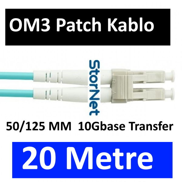 OM3 LC Fiber Patch Kablo MM - 20 Metre