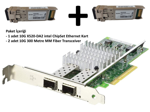 Ethernet Kartı 10GbE intel X520-DA2 Dual Port