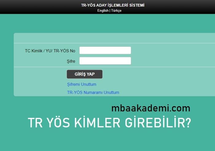 TR-YÖS Sınavına Kimler Girebilir 2024 2025