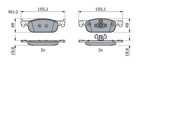 Bosch FREN BALATASI ON (TK) CLIO IV 12> LOGAN II 12> SANDERO II 12> KALIN TIP