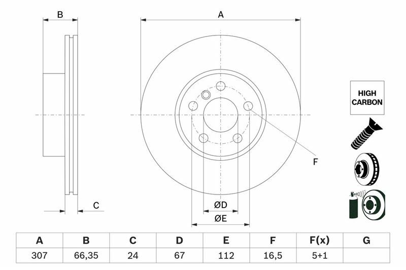 Bosch FREN DISKI ON BMW G20 G21 17>
