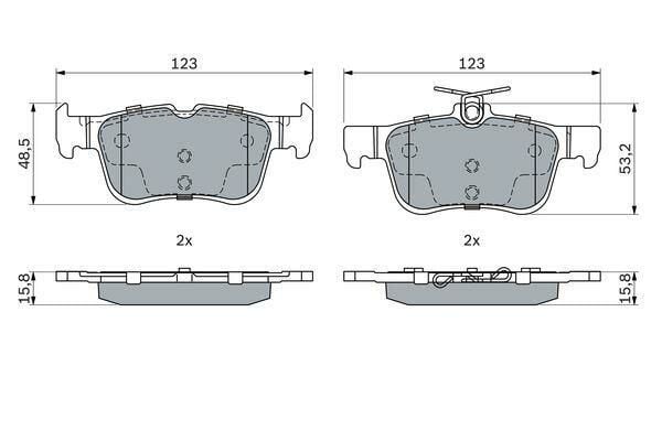 Bosch ARKA FREN BALATASI GALAXY III 1,5, 2,0, 2,0 TDCI, 2,0 2015> MONDEO V 1,0 , 1,5, 1,5 TDCI, 1,6 TDCI