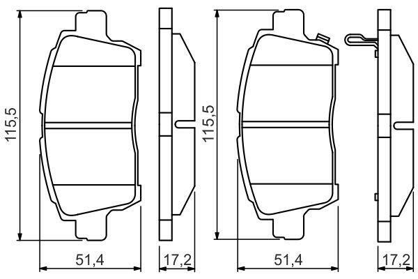 Bosch ON FREN BALATASI TOYOTA YARIS 99-05 COROLLA VERSO VVTI 2001->