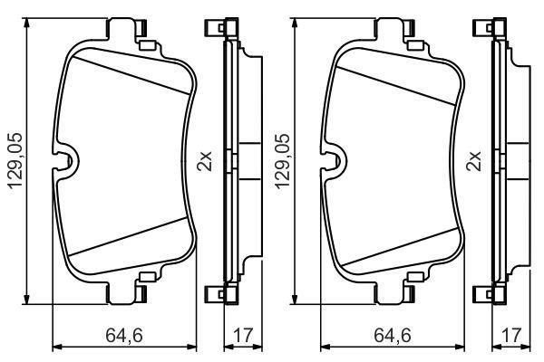 Bosch FREN BALATASI ARKA A8 17> Q7 15> TOUAREG 17>