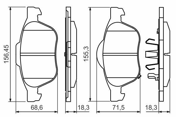 Bosch ON FREN BALATASI AVENSIS VVT I 97>00