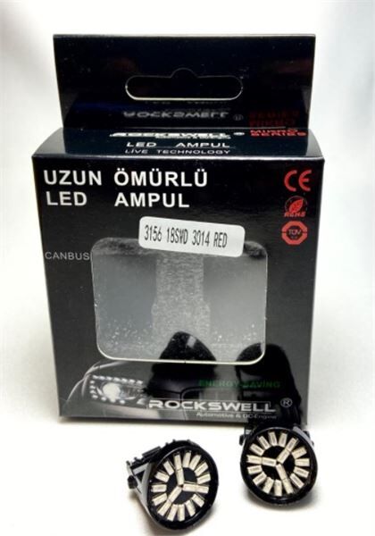 Rockswell LED AMPUL T20 18 LED KIRMIZI 12V