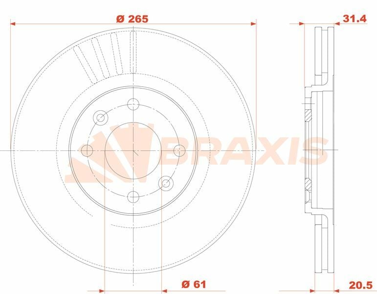 Braxis FREN DISKI ON BMW F10 F11 10> HAVALI 330mm