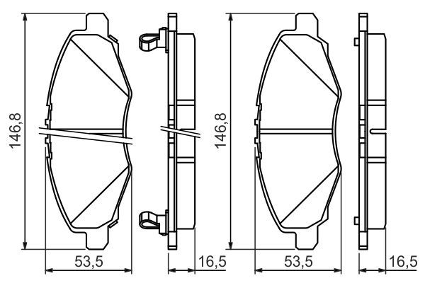 Bosch ON FREN BALATASI TOYOTA HILUX PICKUP 2.5 D4D 05-08 4×2