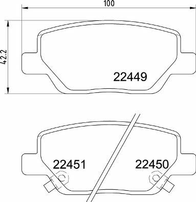 Braxis ARKA FREN BALATASI EGEA 1,3D MULTIJET / 1,4 / 1,4LPG / 1,6 / 1,6D MULTIJET