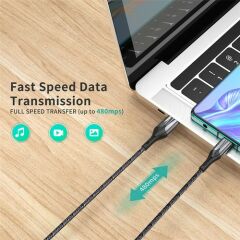 Choetech USB To Type-C 1.2m Hızlı Şarj ve Data Kablosu AC0013