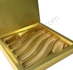 6 Bölmeli Gold Special Çikolata Kutusu 500 gr. Kendinden Kapaklı