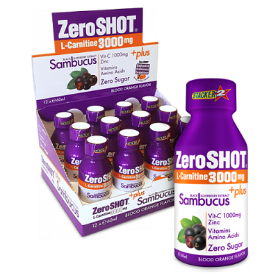 Zero Shot 60 mL 3000 Mg L-Carnitine + Plus Sambucus 12 Adet