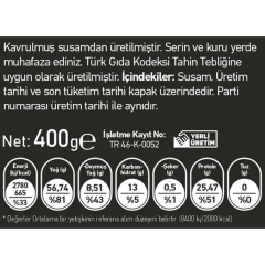 Doğal Tahin 400 Gr