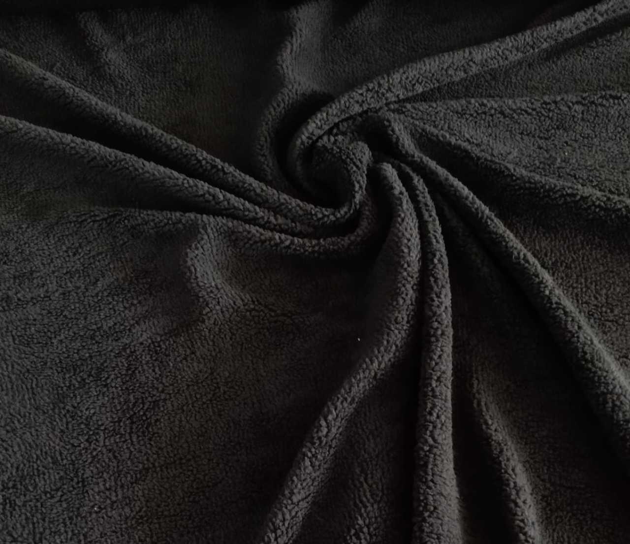 Siyah İnce Peluş Kumaş