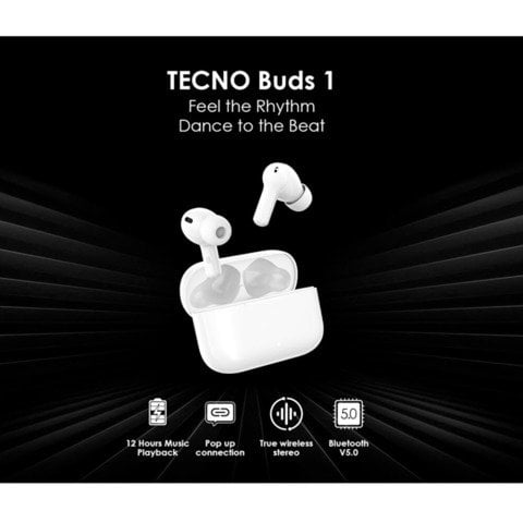 Tecno BD01 TWS Earphone Kablosuz Beyaz Kulaklık