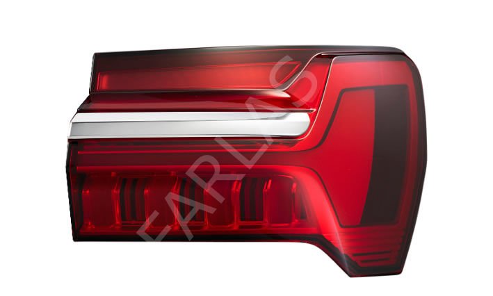 Audi A6 C8 2018- Stop Lambası Dış Krom Trim Kayar Sinyalli Led Sağ