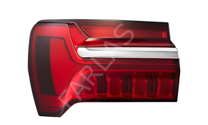 Audi A6 C8 2018- Stop Lambası Dış Krom Trim Kayar Sinyalli Led Sol