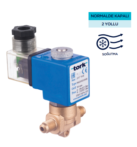 1/2'' RAKORLU 10 MM ORIFISLI PİLOTLU TIP SOLENOID VANA 220V