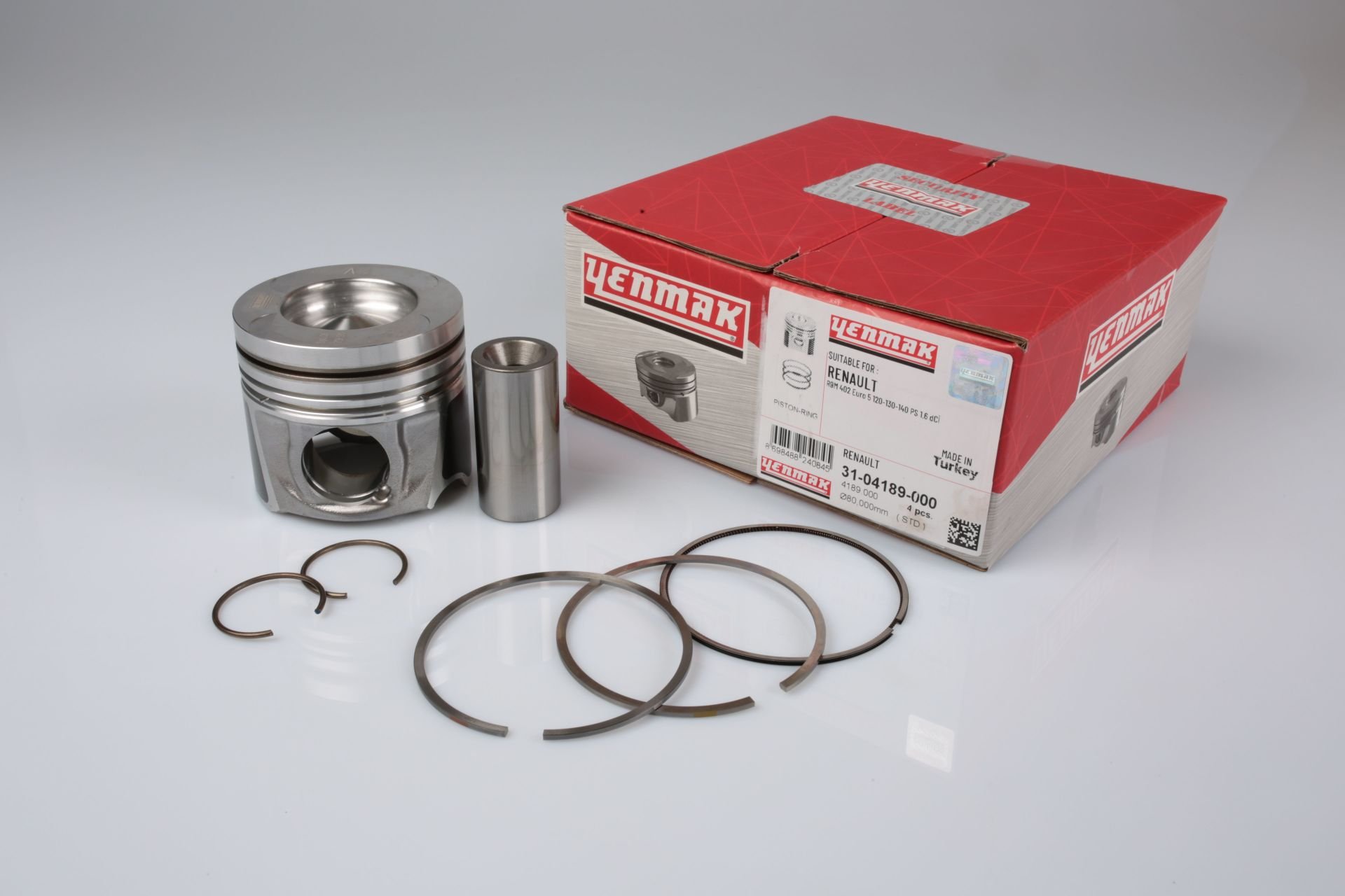 Motor Piston Segman'lı STD (ADET) Çelik Piston | Renault Megane 4, Talisman, Trafic 3, Mercedes C Serisi 1.6 Dci R9M