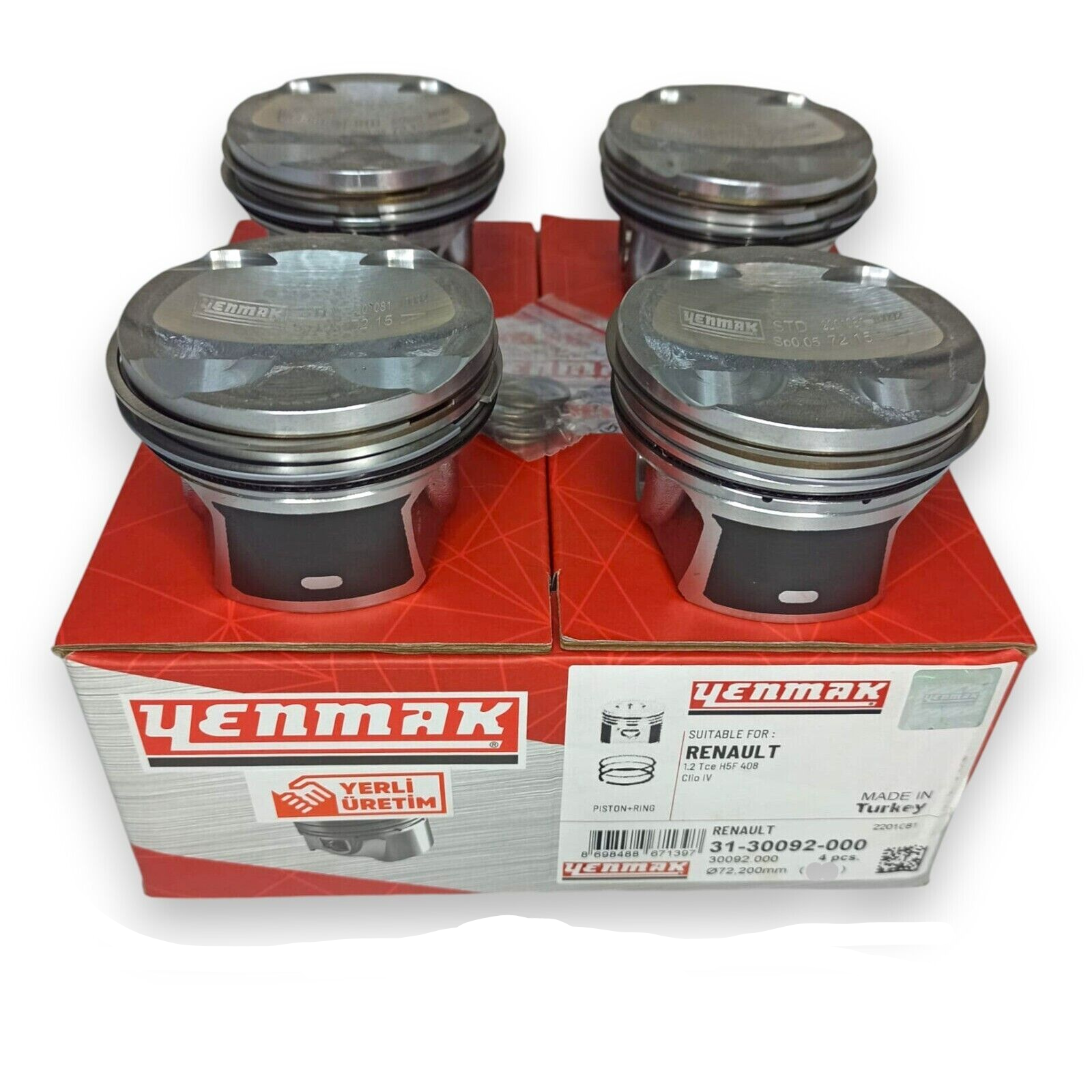 Motor Piston Segman'lı 0.50 (Adet) | Renault Clio 4, Captur 1.2 TCE H5F