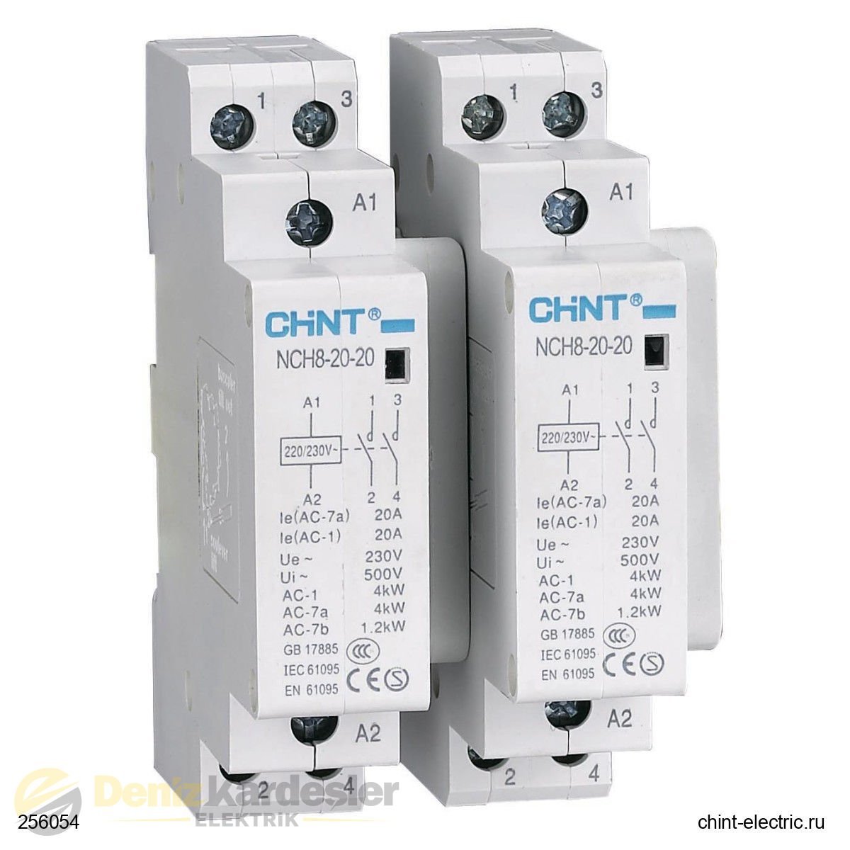 CHİNT NCH8 2 KUTUP 20A BİNA İÇİ KONTAKTÖR 2NA