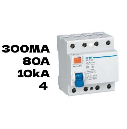 CHİNT NL1 4 KUTUP 300MA 80A KAK RÖLESİ 10kA