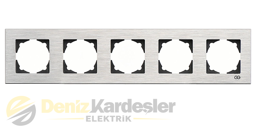 GÜNSAN EQONA NOBLE INOX BEŞLİ ÇERCEVE GÜMÜŞ