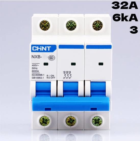 CHİNT NXB 3 KUTUP 6KA C/32A OTOMATİK SİGORTA