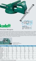 Kadett Kanca Tesviyeci Mengene 125'LİK