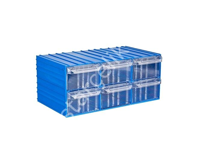 Hipaş Plastik - 6 Şeffaf Çekmeceli Kutu - 401-6