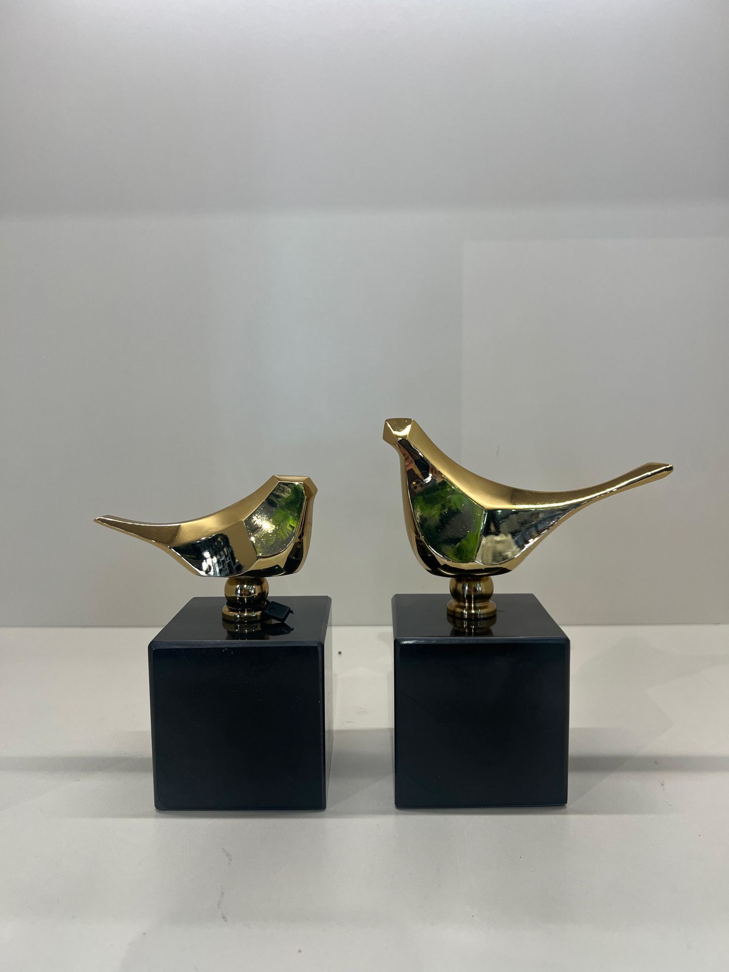 Kuş Dekor Gold İkili
