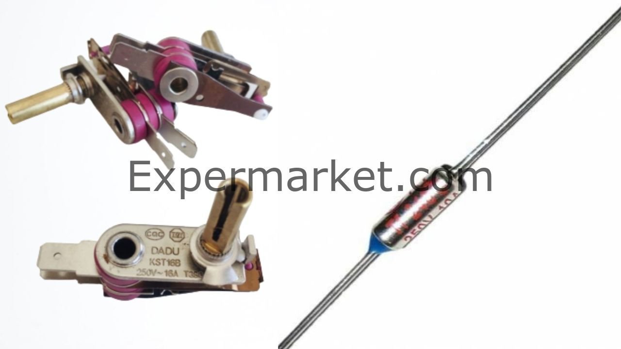 ARZUM AR 213 PREGO TOST MAKİNASI TERMOSTATI VE SİGORTASI + MİL UZUNLUK 2.5 CM ORJİNAL ( 1 TAKIM )