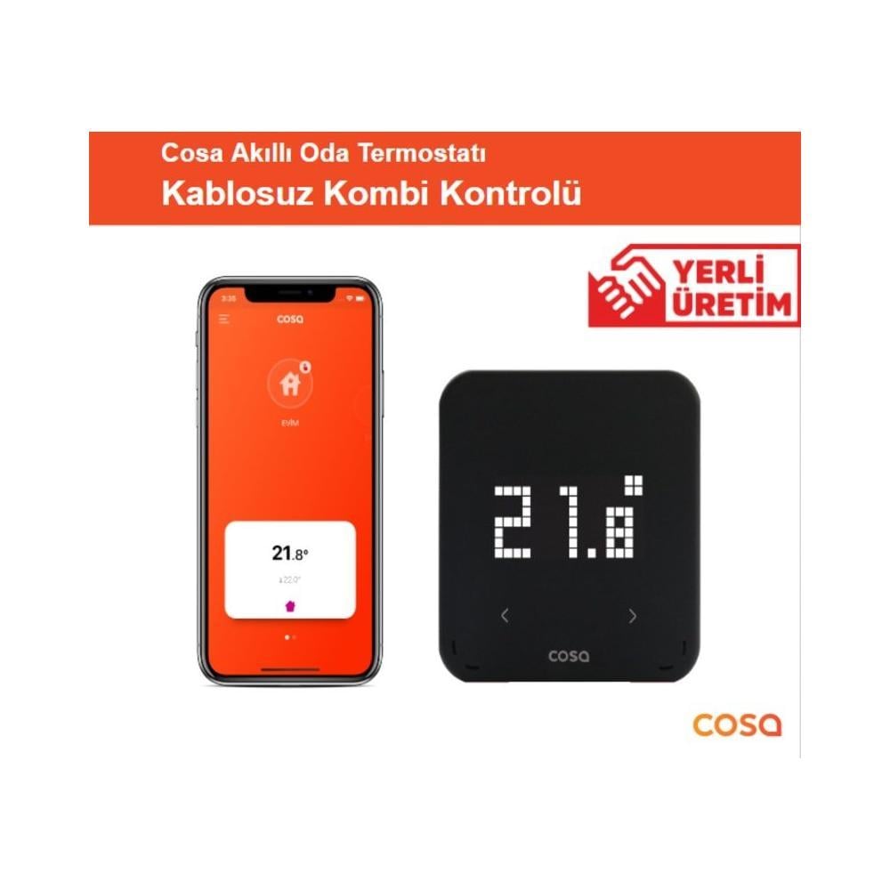 Cosa P4TR-21 Kombi Kontrolü Pilli ve Kablosuz Dijital Akıllı Termostat