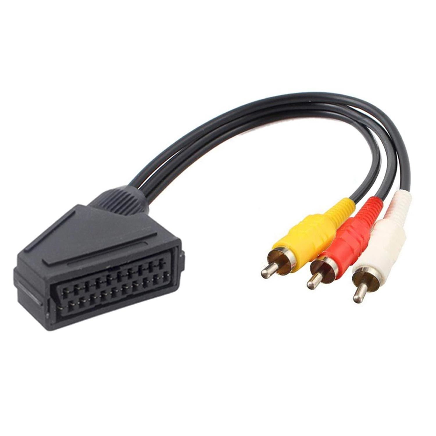 SCART DİŞİ TO 3RCA ERKEK 20CM SCART UYDU İÇİN