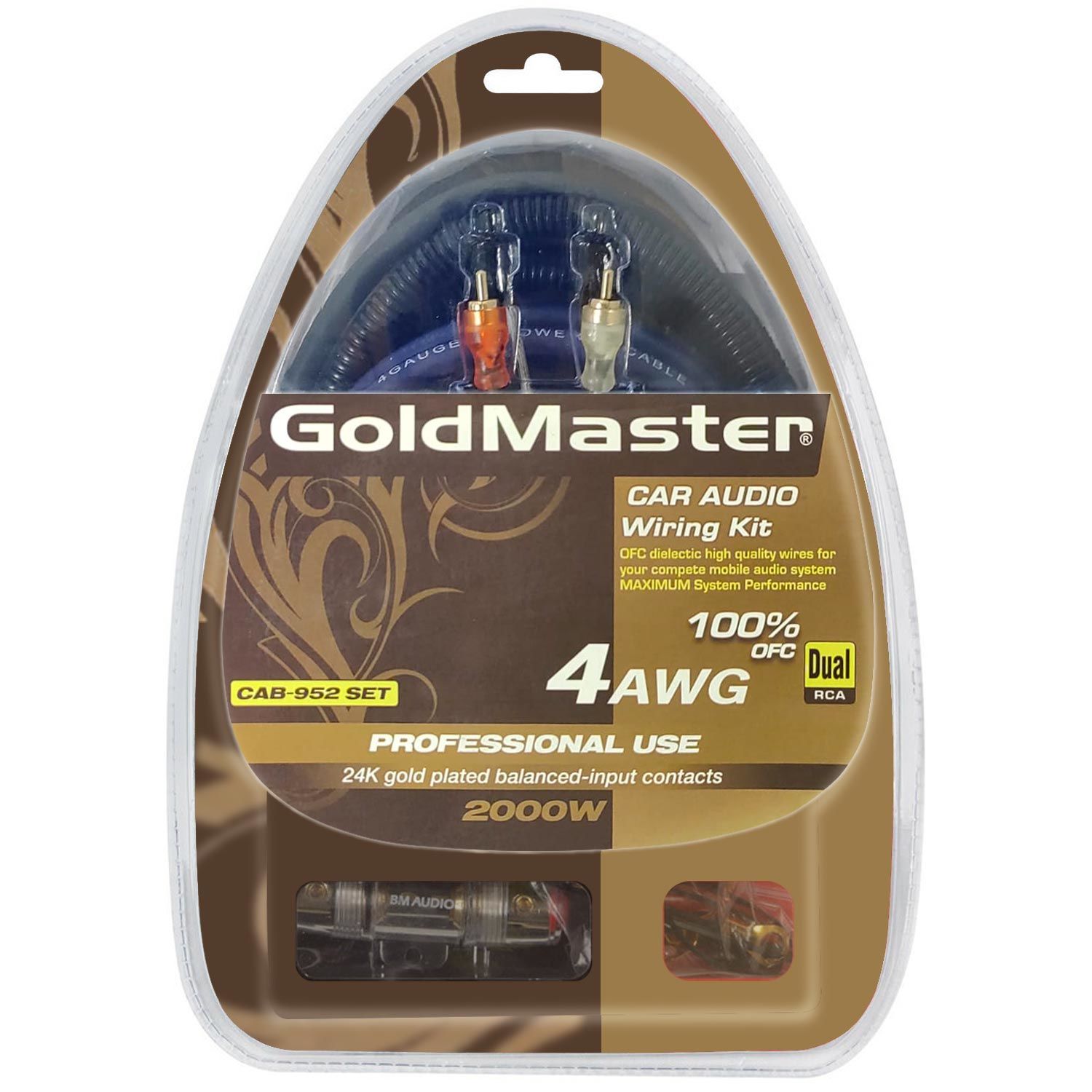 GOLDMASTER CAB-952 SET Oto Anfi Kablo Seti 4GA 200W