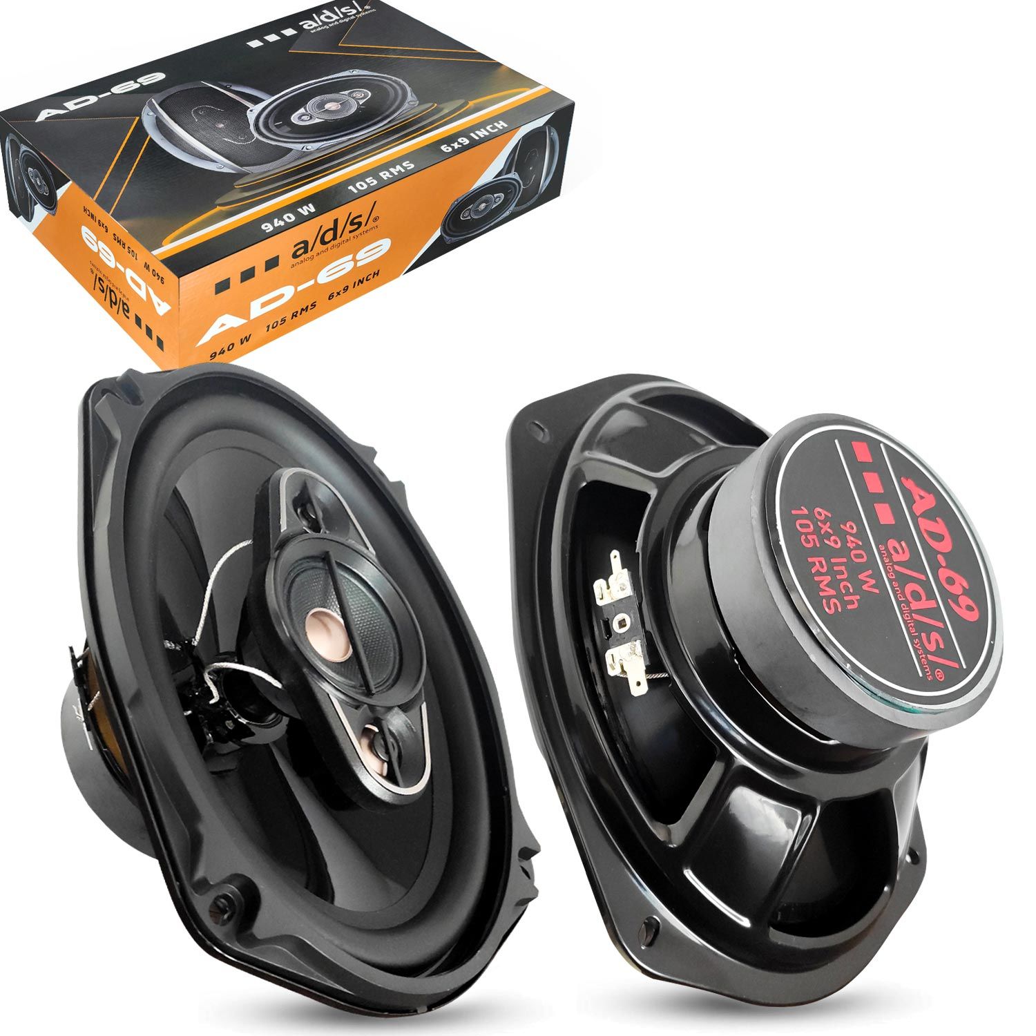 OTO HOPARLÖR OVAL 6X9 940W TWEETERLİ 2 ADET ADS AD-69