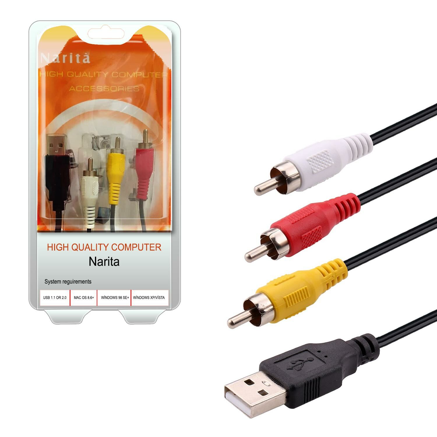 KABLO USB 3RCA NARITA