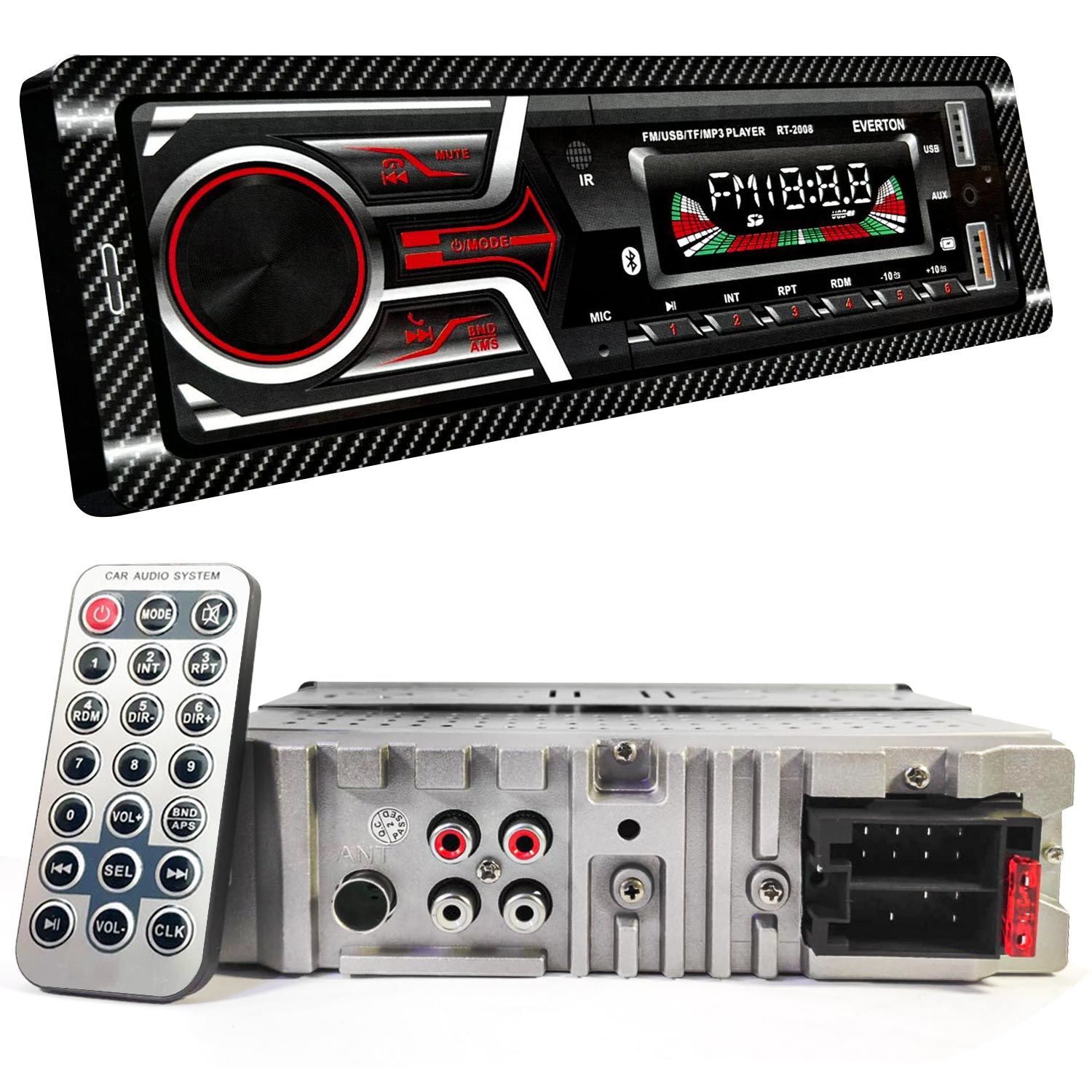 OTO TEYP 4X55W BT/2XUSB/SD/FM/AUX EVERTON RT-2008