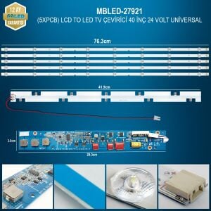 MBLED (5XPCB) Lcd To Led Tv Çevirici 40 İnç 24 Volt Universal