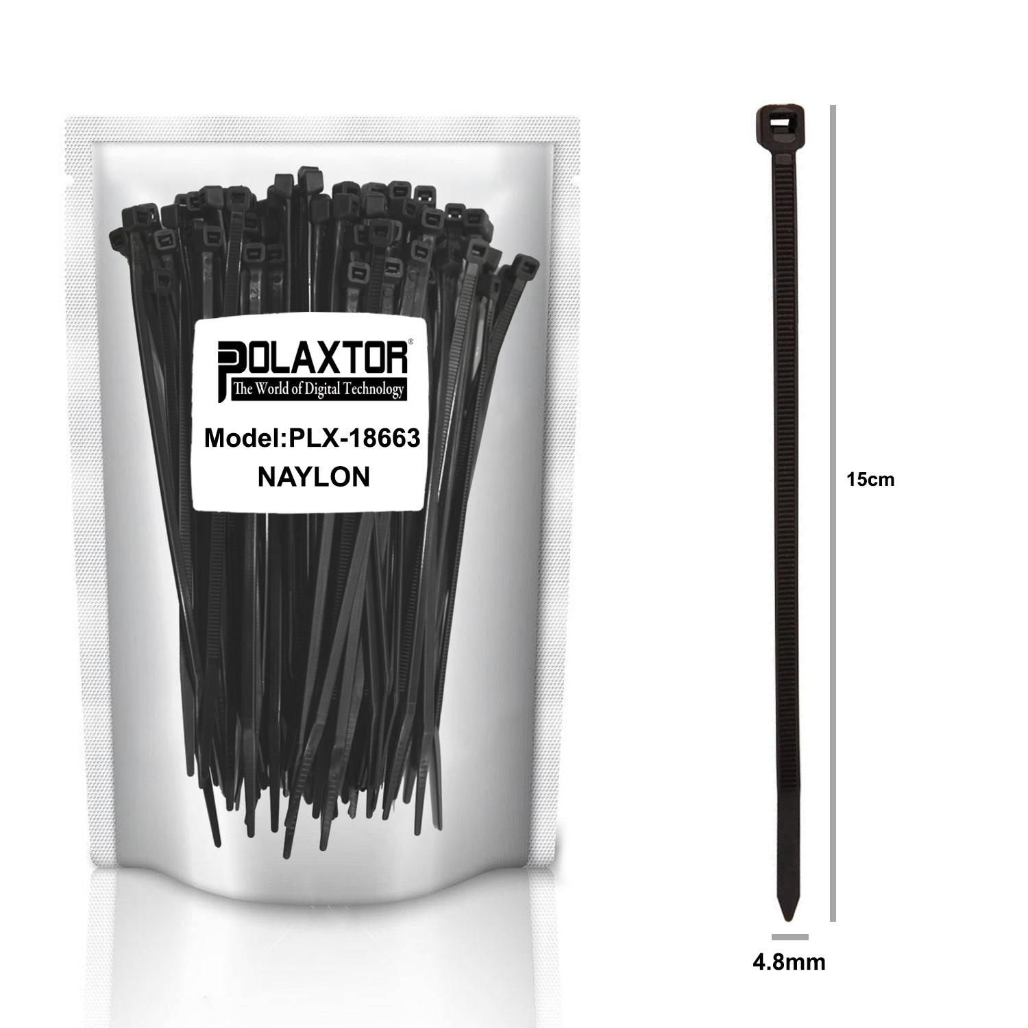KABLO BAĞI SİYAH 15CM 3.8MM PLASTİK CIRT KELEPÇE NAYLON (100 ADET)