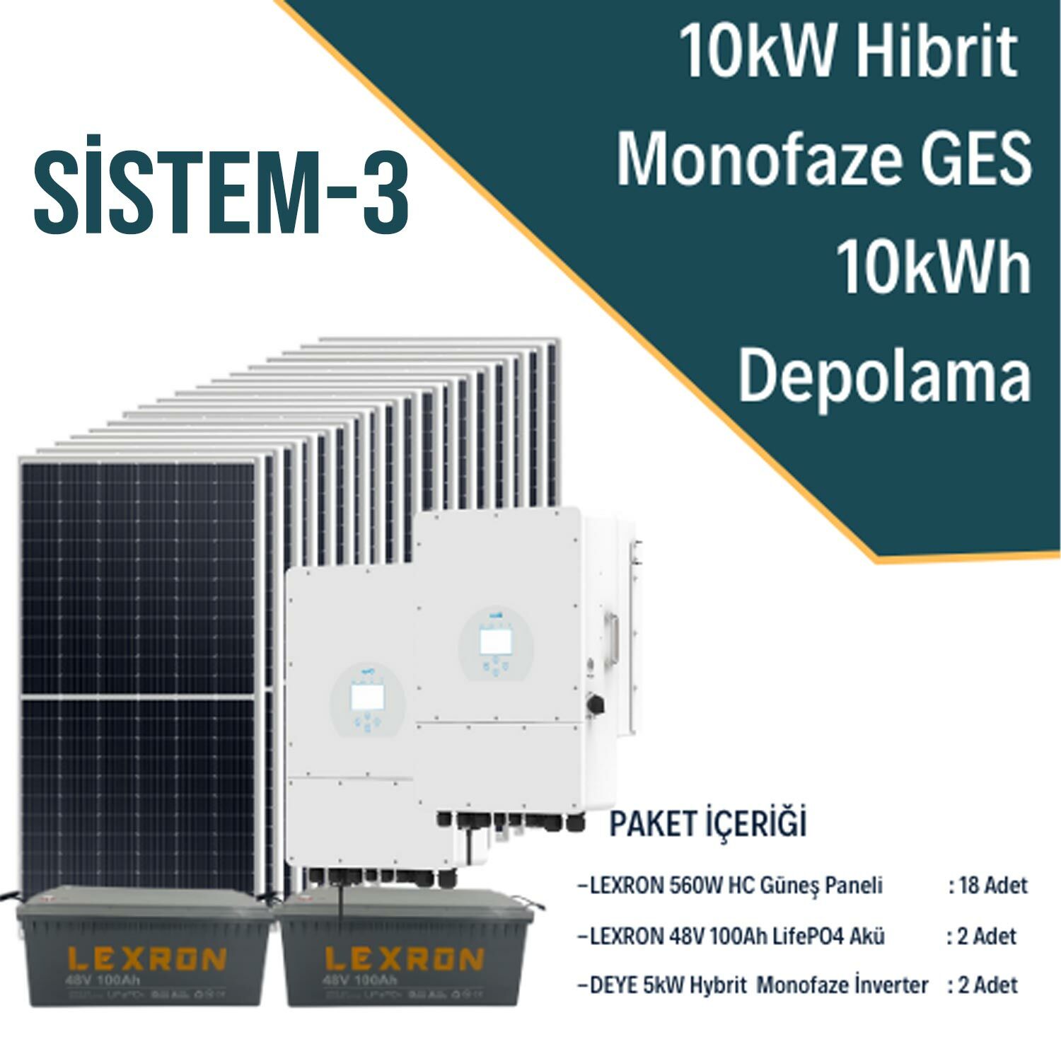 10KW HİBRİT MONOFAZE GES ENERJİ DEPOLAMALI ON GRİD SİSTEMİ-3