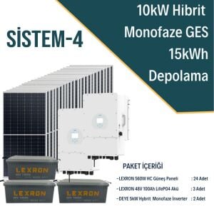 10KW HİBRİT MONOFAZE GES ENERJİ DEPOLAMALI ON GRİD SİSTEMİ-4