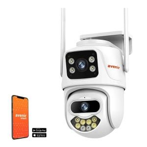 AVENİR AV-S306 Smart Güvenlik Kamerası 6mp 2 Kameralı Wi-Fi Ptz Renkli Gece Görüş Harekete Duyarlı