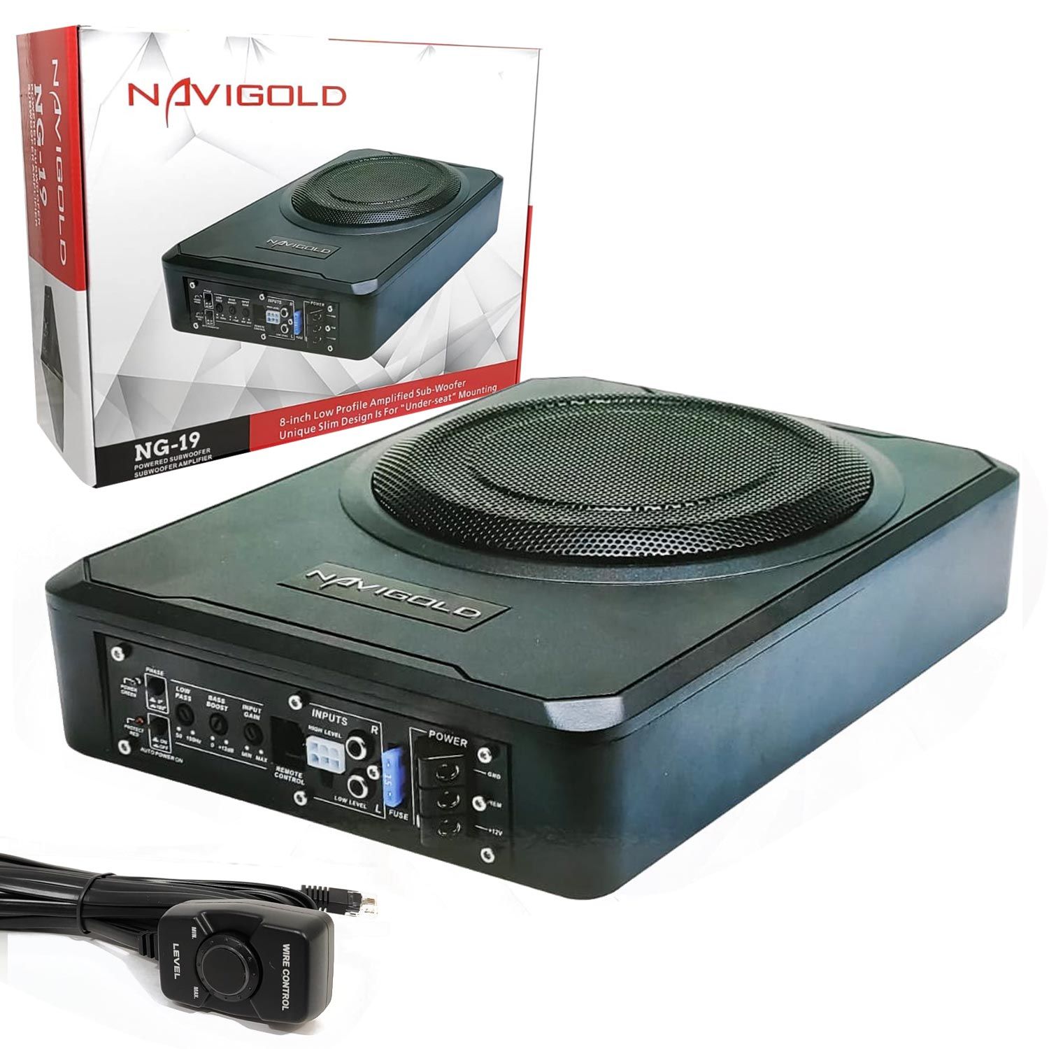 BASS SUBWOOFER SLIM KOLTUK ALTI 8 300W NAVIGOLD NG-19