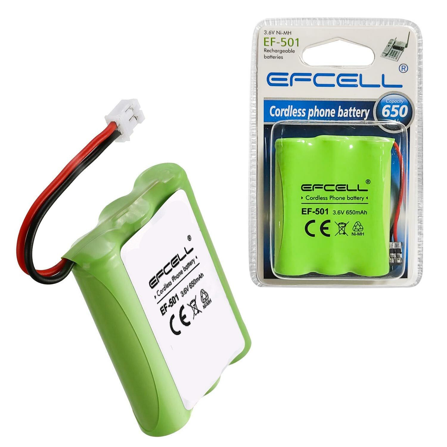 ŞARJLI TELSİZ TELEFON PİLİ 3.6V 650MAH Nİ-MH EFCELL F-501